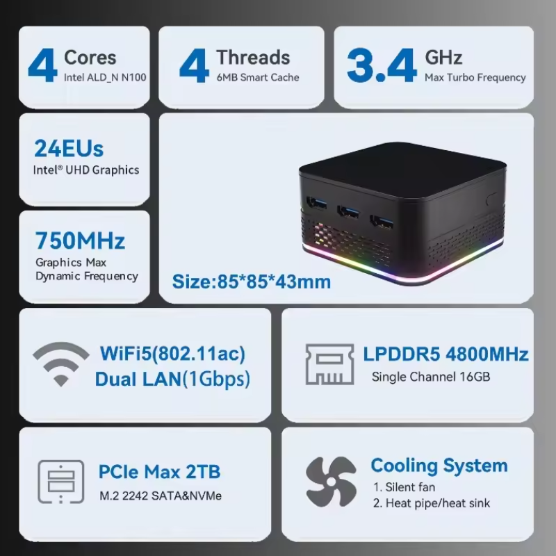 Mini PC T9 Pro Intel Alder Lak - Ssd 1Tb recensie en prijs
